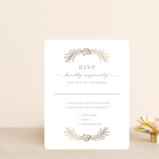 Gilded Laurels Foil-Pressed RSVP Cards