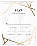 Gilded Concrete Foil-Pressed RSVP Cards