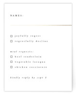 Lined Foil-Pressed RSVP Cards