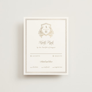 Chic Monogram Foil-Pressed RSVP Cards