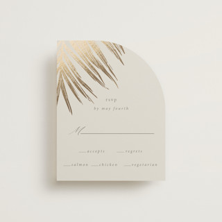 Gilded Palm Foil-Pressed RSVP Cards