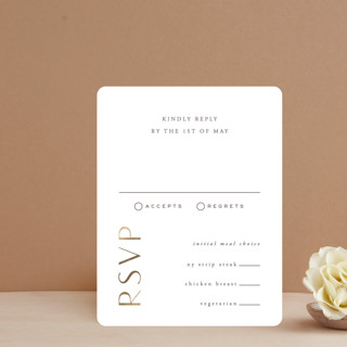 Gilded Ampersand Foil-Pressed RSVP Cards