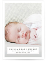 Simple Elegance Birth Announcements