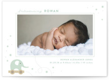 elephant toy Birth Announcements