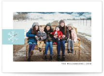 Snowflake Tab Holiday Photo Cards