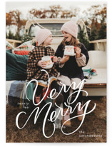 Very Merry Lettering Holiday Photo Cards
