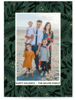 Festive Florals Holiday Photo Cards