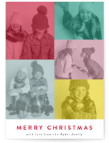 Colorful Blocks Holiday Photo Cards