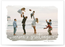 Watercolor edges Holiday Photo Cards