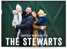 Rustic Name Holiday Photo Cards