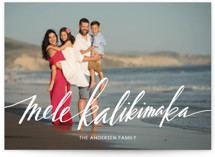 Modern Mele Kalikimaka Holiday Photo Cards