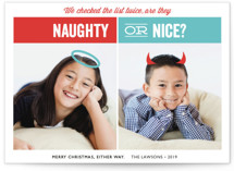 Naughty or Nice Holiday Photo Cards