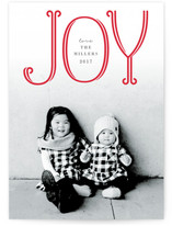 Flourished Joy Holiday Photo Cards