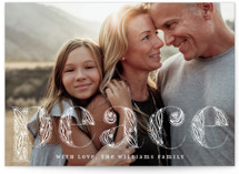 Ornate Peace Holiday Photo Cards