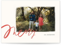 Hand Lettered Merry Holiday Photo Cards