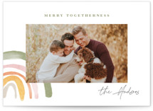 Rainbow Christmas Holiday Photo Cards