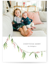 simple garland Holiday Photo Cards