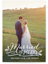 Married and Merry Holiday Photo Cards