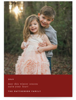 Cold Winter, Warm Heart Holiday Photo Cards