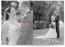 Two Become One Holiday Holiday Photo Cards