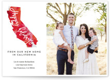 State Flower Silhouette Holiday Photo Cards