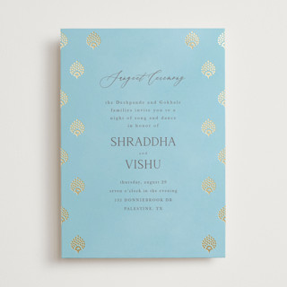 Shraddha Foil-Pressed Sangeet Invitations