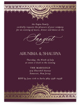 Arunima Foil-Pressed Sangeet Invitations