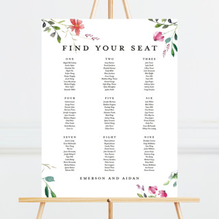 Spring Wildflowers Custom Seating Chart