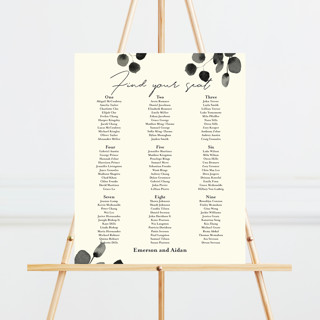 Silver Dollar Eucalyptus Custom Seating Chart