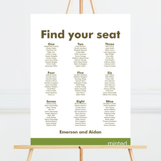 Portrait Custom Seating Chart