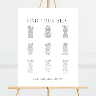 Classy Type Custom Seating Chart