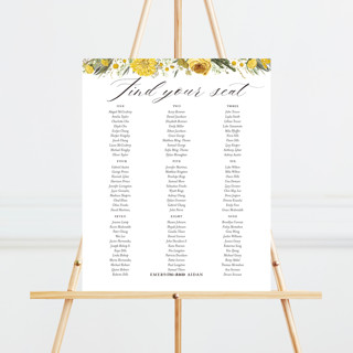 Organic Florals Custom Seating Chart