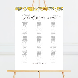 Organic Florals Custom Seating Chart
