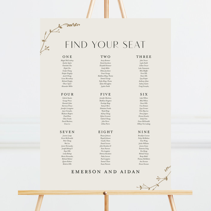 Vine Wrap Custom Seating Chart by Amy Kross Minted