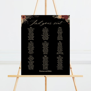 Botanical Edge Custom Seating Chart
