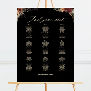 Botanical Edge Custom Seating Chart
