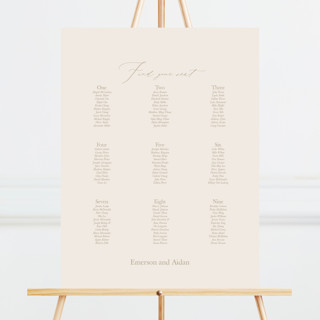 Scripted Names Custom Seating Chart