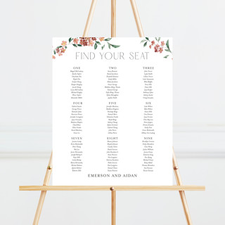Sweeping Vine Custom Seating Chart