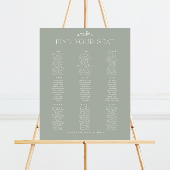 Soft Arch Custom Seating Chart by Erica Krystek Minted