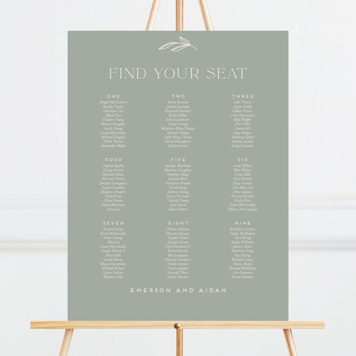 Soft Arch Custom Seating Chart by Erica Krystek Minted