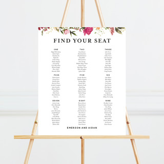 Lush Custom Seating Chart