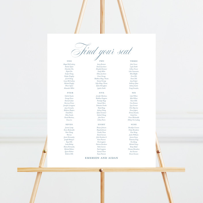 Empire Custom Seating Chart by Jennifer Postorino Minted