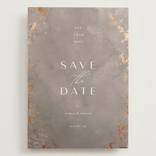 Plaster Foil-Pressed Grand Save The Date Cards