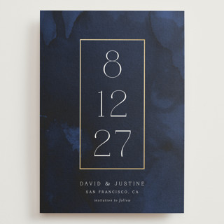 Modernized Foil-Pressed Grand Save The Date Cards