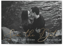 script love Foil-Pressed Grand Save The Date Cards