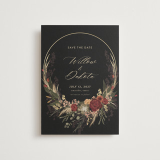 Botanical Edge Foil-Pressed Save the Date Petite Cards