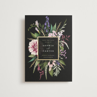 Bold Bouquet Foil-Pressed Save the Date Petite Cards