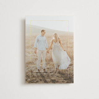 Gilded Frame Foil-Pressed Save the Date Petite Cards