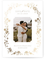Victorian Trellis Foil-Pressed Save The Date Cards