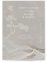 Asahi Foil-Pressed Save The Date Cards